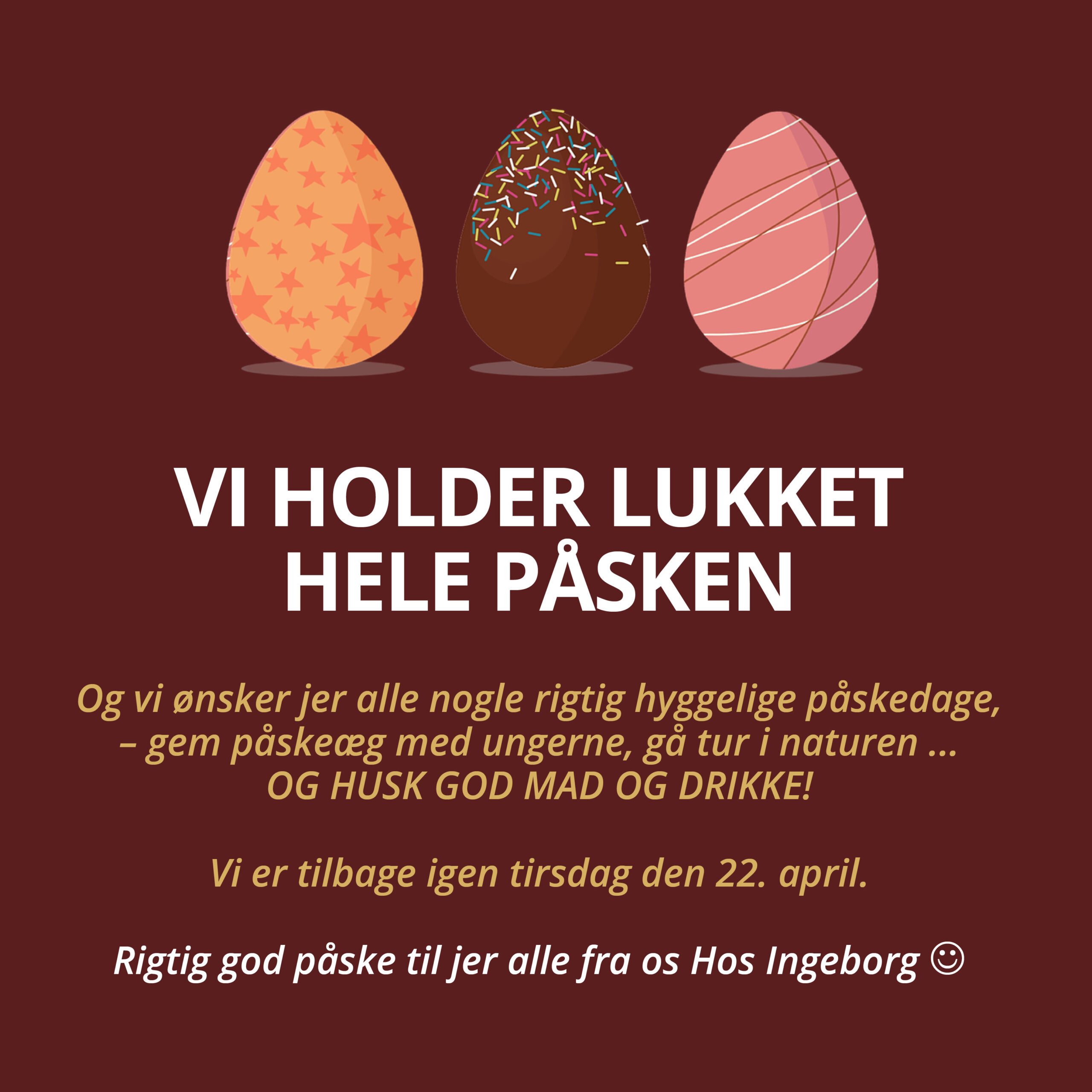 Lukket påske 25 Lukket påske 25